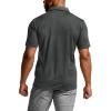 imageCQR Mens Polo Shirts Tactical Short Sleeve Golf Performance Shirts Lightweight Dry Fit UPF 50 PiqueFrost Basic Charcoal