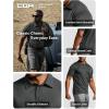 imageCQR Mens Polo Shirts Tactical Short Sleeve Golf Performance Shirts Lightweight Dry Fit UPF 50 PiqueFrost Basic Charcoal