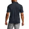 imageCQR Mens Polo Shirts Tactical Short Sleeve Golf Performance Shirts Lightweight Dry Fit UPF 50 PiqueFrost Basic Navy