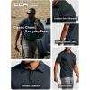 imageCQR Mens Polo Shirts Tactical Short Sleeve Golf Performance Shirts Lightweight Dry Fit UPF 50 PiqueFrost Basic Navy