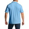 imageCQR Mens Polo Shirts Tactical Short Sleeve Golf Performance Shirts Lightweight Dry Fit UPF 50 PiqueFrost Essential Aero Blue