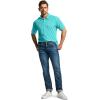 imageCQR Mens Polo Shirts Tactical Short Sleeve Golf Performance Shirts Lightweight Dry Fit UPF 50 PiqueFrost Essential Aqua Blue