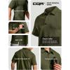 imageCQR Mens Polo Shirts Tactical Short Sleeve Golf Performance Shirts Lightweight Dry Fit UPF 50 PiqueFrost Essential Army Green