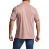 imageCQR Mens Polo Shirts Tactical Short Sleeve Golf Performance Shirts Lightweight Dry Fit UPF 50 PiqueFrost Essential Ash Pink