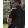 imageCQR Mens Polo Shirts Tactical Short Sleeve Golf Performance Shirts Lightweight Dry Fit UPF 50 PiqueFrost Essential Black