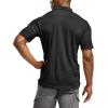 imageCQR Mens Polo Shirts Tactical Short Sleeve Golf Performance Shirts Lightweight Dry Fit UPF 50 PiqueFrost Essential Black