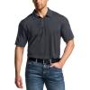 imageCQR Mens Polo Shirts Tactical Short Sleeve Golf Performance Shirts Lightweight Dry Fit UPF 50 PiqueFrost Essential Charcoal