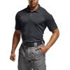 imageCQR Mens Polo Shirts Tactical Short Sleeve Golf Performance Shirts Lightweight Dry Fit UPF 50 PiqueFrost Essential Charcoal