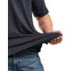 imageCQR Mens Polo Shirts Tactical Short Sleeve Golf Performance Shirts Lightweight Dry Fit UPF 50 PiqueFrost Essential Charcoal