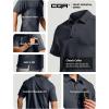 imageCQR Mens Polo Shirts Tactical Short Sleeve Golf Performance Shirts Lightweight Dry Fit UPF 50 PiqueFrost Essential Charcoal