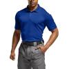imageCQR Mens Polo Shirts Tactical Short Sleeve Golf Performance Shirts Lightweight Dry Fit UPF 50 PiqueFrost Essential Cobalt Blue