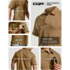 imageCQR Mens Polo Shirts Tactical Short Sleeve Golf Performance Shirts Lightweight Dry Fit UPF 50 PiqueFrost Essential Coyote