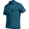 imageCQR Mens Polo Shirts Tactical Short Sleeve Golf Performance Shirts Lightweight Dry Fit UPF 50 PiqueFrost Essential Dark Teal