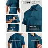 imageCQR Mens Polo Shirts Tactical Short Sleeve Golf Performance Shirts Lightweight Dry Fit UPF 50 PiqueFrost Essential Dark Teal