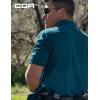 imageCQR Mens Polo Shirts Tactical Short Sleeve Golf Performance Shirts Lightweight Dry Fit UPF 50 PiqueFrost Essential Dark Teal