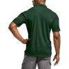 imageCQR Mens Polo Shirts Tactical Short Sleeve Golf Performance Shirts Lightweight Dry Fit UPF 50 PiqueFrost Essential Jade Green