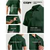 imageCQR Mens Polo Shirts Tactical Short Sleeve Golf Performance Shirts Lightweight Dry Fit UPF 50 PiqueFrost Essential Jade Green