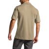 imageCQR Mens Polo Shirts Tactical Short Sleeve Golf Performance Shirts Lightweight Dry Fit UPF 50 PiqueFrost Essential Khaki