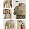 imageCQR Mens Polo Shirts Tactical Short Sleeve Golf Performance Shirts Lightweight Dry Fit UPF 50 PiqueFrost Essential Khaki