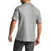 imageCQR Mens Polo Shirts Tactical Short Sleeve Golf Performance Shirts Lightweight Dry Fit UPF 50 PiqueFrost Essential Light Grey