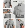 imageCQR Mens Polo Shirts Tactical Short Sleeve Golf Performance Shirts Lightweight Dry Fit UPF 50 PiqueFrost Essential Light Grey