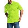 imageCQR Mens Polo Shirts Tactical Short Sleeve Golf Performance Shirts Lightweight Dry Fit UPF 50 PiqueFrost Essential Neon Yellow