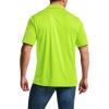 imageCQR Mens Polo Shirts Tactical Short Sleeve Golf Performance Shirts Lightweight Dry Fit UPF 50 PiqueFrost Essential Neon Yellow