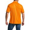 imageCQR Mens Polo Shirts Tactical Short Sleeve Golf Performance Shirts Lightweight Dry Fit UPF 50 PiqueFrost Essential Orange