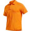imageCQR Mens Polo Shirts Tactical Short Sleeve Golf Performance Shirts Lightweight Dry Fit UPF 50 PiqueFrost Essential Orange