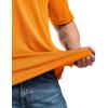 imageCQR Mens Polo Shirts Tactical Short Sleeve Golf Performance Shirts Lightweight Dry Fit UPF 50 PiqueFrost Essential Orange