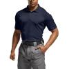 imageCQR Mens Polo Shirts Tactical Short Sleeve Golf Performance Shirts Lightweight Dry Fit UPF 50 PiqueFrost Essential Police Navy