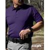 imageCQR Mens Polo Shirts Tactical Short Sleeve Golf Performance Shirts Lightweight Dry Fit UPF 50 PiqueFrost Essential Purple