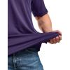 imageCQR Mens Polo Shirts Tactical Short Sleeve Golf Performance Shirts Lightweight Dry Fit UPF 50 PiqueFrost Essential Purple