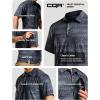 imageCQR Mens Polo Shirts Tactical Short Sleeve Golf Performance Shirts Lightweight Dry Fit UPF 50 PiqueFrost Essential Scale Charcoal