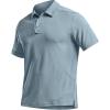 imageCQR Mens Polo Shirts Tactical Short Sleeve Golf Performance Shirts Lightweight Dry Fit UPF 50 PiqueFrost Essential Stone Blue