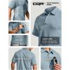 imageCQR Mens Polo Shirts Tactical Short Sleeve Golf Performance Shirts Lightweight Dry Fit UPF 50 PiqueFrost Essential Stone Blue