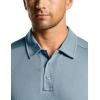 imageCQR Mens Polo Shirts Tactical Short Sleeve Golf Performance Shirts Lightweight Dry Fit UPF 50 PiqueFrost Essential Stone Blue