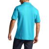 imageCQR Mens Polo Shirts Tactical Short Sleeve Golf Performance Shirts Lightweight Dry Fit UPF 50 PiqueFrost Essential Turquoise
