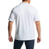 imageCQR Mens Polo Shirts Tactical Short Sleeve Golf Performance Shirts Lightweight Dry Fit UPF 50 PiqueFrost Essential White
