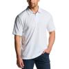 imageCQR Mens Polo Shirts Tactical Short Sleeve Golf Performance Shirts Lightweight Dry Fit UPF 50 PiqueFrost Essential White