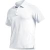 imageCQR Mens Polo Shirts Tactical Short Sleeve Golf Performance Shirts Lightweight Dry Fit UPF 50 PiqueFrost Essential White