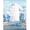 imageCQR Mens Polo Shirts Tactical Short Sleeve Golf Performance Shirts Lightweight Dry Fit UPF 50 PiqueFrost Essential White
