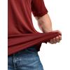 imageCQR Mens Polo Shirts Tactical Short Sleeve Golf Performance Shirts Lightweight Dry Fit UPF 50 PiqueFrost Essential Wine