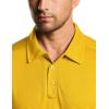 imageCQR Mens Polo Shirts Tactical Short Sleeve Golf Performance Shirts Lightweight Dry Fit UPF 50 PiqueFrost Essential Yellow