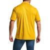 imageCQR Mens Polo Shirts Tactical Short Sleeve Golf Performance Shirts Lightweight Dry Fit UPF 50 PiqueFrost Essential Yellow