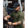 imageCQR Mens Polo Shirts Tactical Short Sleeve Golf Performance Shirts Lightweight Dry Fit UPF 50 PiqueFrost Pro Army Green