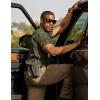 imageCQR Mens Polo Shirts Tactical Short Sleeve Golf Performance Shirts Lightweight Dry Fit UPF 50 PiqueFrost Pro Army Green