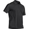 imageCQR Mens Polo Shirts Tactical Short Sleeve Golf Performance Shirts Lightweight Dry Fit UPF 50 PiqueFrost Pro Black