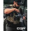 imageCQR Mens Polo Shirts Tactical Short Sleeve Golf Performance Shirts Lightweight Dry Fit UPF 50 PiqueFrost Pro Black
