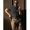 imageCQR Mens Polo Shirts Tactical Short Sleeve Golf Performance Shirts Lightweight Dry Fit UPF 50 PiqueFrost Pro Black